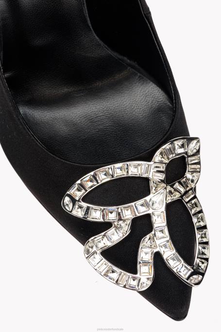 schoenen | L4881081 pumps met liefdesvogels juweel detail Pinko limousine zwart