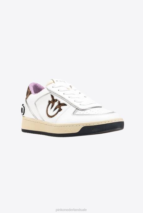 sportschoenen | L4881065 sneakers met inzetstukken Pinko meerdere wit/beige