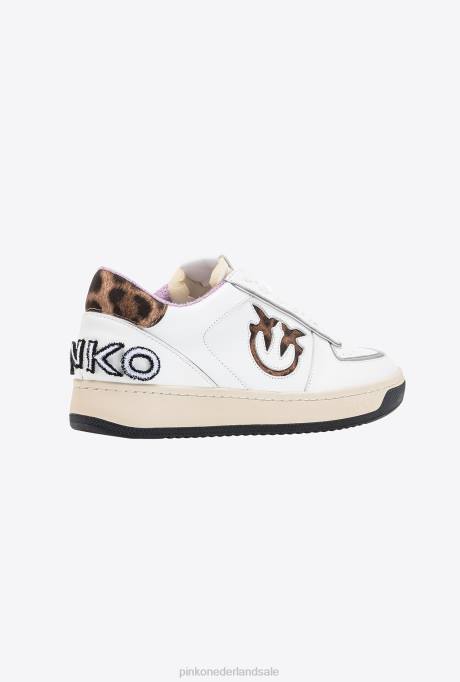 sportschoenen | L4881065 sneakers met inzetstukken Pinko meerdere wit/beige