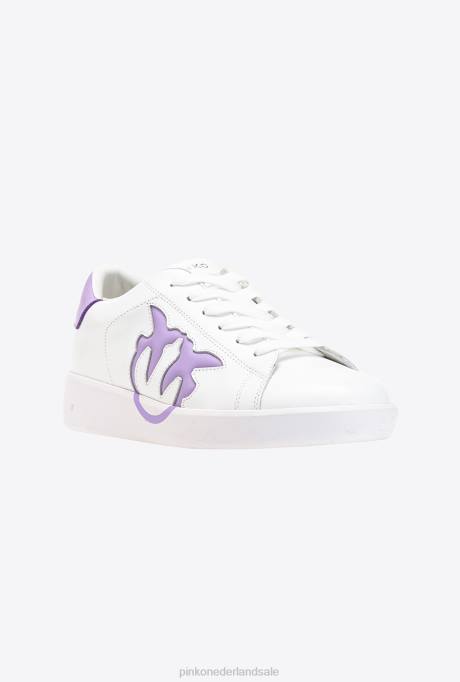 sportschoenen | L4881072 platte sneakers met logo Pinko wit/lila
