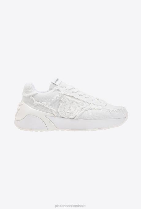 sportschoenen | L4881075 spijkersneakers Pinko wit