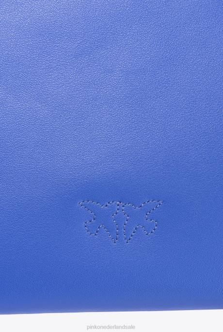 crossbodytassen | L4881186 klassieke platte liefdestas gewoon Pinko corsica blauw-antiek goud