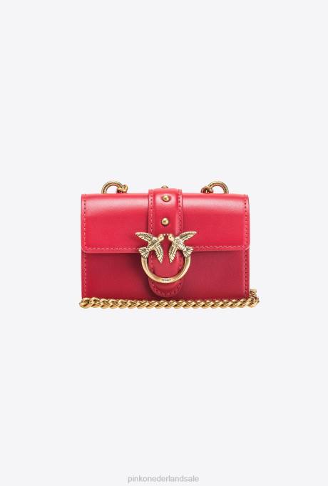 microlove-zakjes | L4881204 micro love bag een gewoon Pinko granaat rood-antiek goud