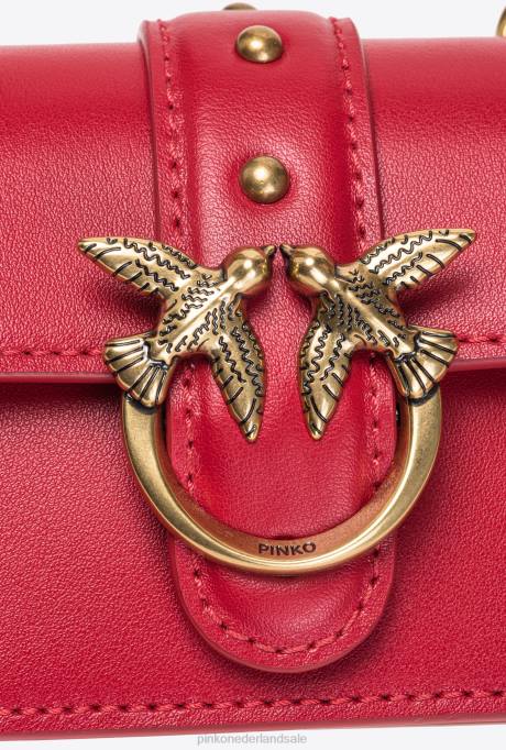 microlove-zakjes | L4881204 micro love bag een gewoon Pinko granaat rood-antiek goud