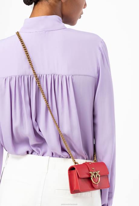 microlove-zakjes | L4881204 micro love bag een gewoon Pinko granaat rood-antiek goud