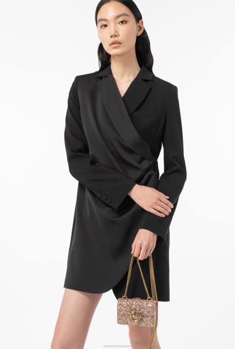 microlove-zakjes | L4881207 micro love bag korrelige glitter Pinko stoffig roze-antiek goud