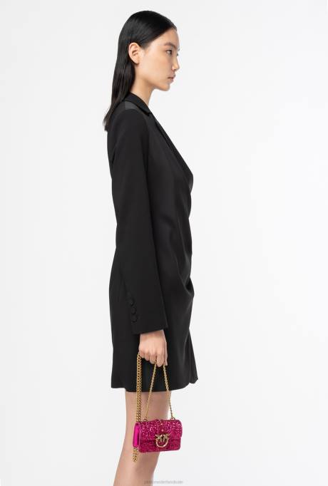 microlove-zakjes | L4881209 micro love bag korrelige glitter Pinko roze-antiek goud