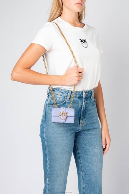 microlove-zakjes | L4881211 micro love bag-pictogram eenvoudig Pinko lavendel-antiek goud