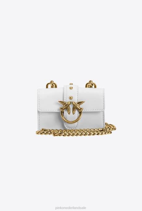 microlove-zakjes | L4881212 micro love bag-pictogram eenvoudig Pinko wit-antiek goud