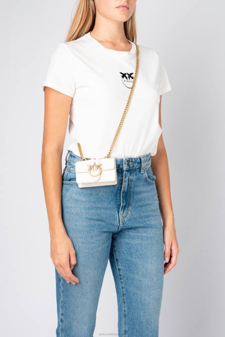 microlove-zakjes | L4881212 micro love bag-pictogram eenvoudig Pinko wit-antiek goud