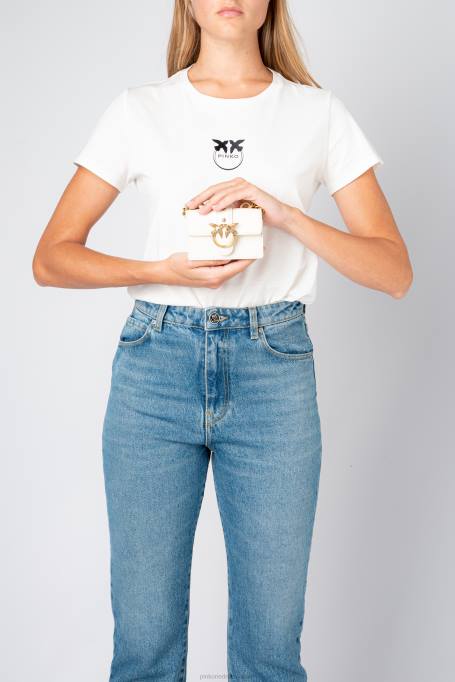 microlove-zakjes | L4881212 micro love bag-pictogram eenvoudig Pinko wit-antiek goud