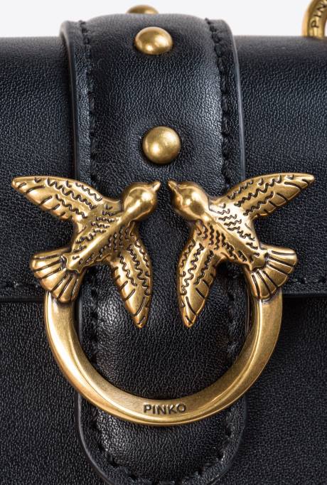 microlove-zakjes | L4881213 micro love bag-pictogram eenvoudig Pinko zwart-antiek goud