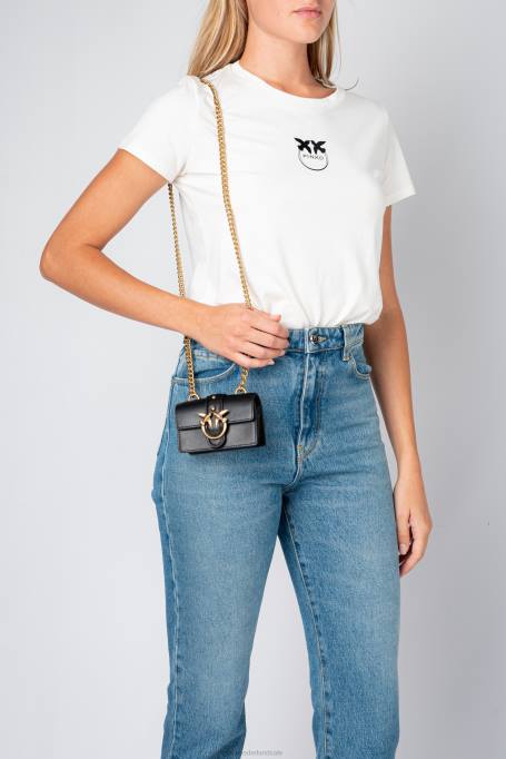 microlove-zakjes | L4881213 micro love bag-pictogram eenvoudig Pinko zwart-antiek goud