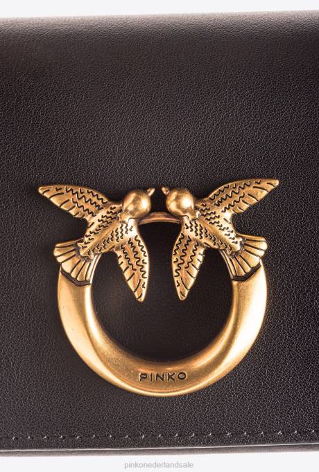 microlove-zakjes | L4881222 micro love bag klik gewoon Pinko zwart-antiek goud