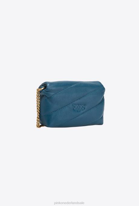microlove-zakjes | L4881228 micro love bag bladerdeeg Pinko groenblauw-antiek goud