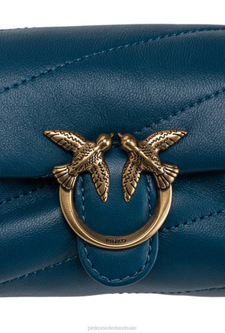 microlove-zakjes | L4881228 micro love bag bladerdeeg Pinko groenblauw-antiek goud