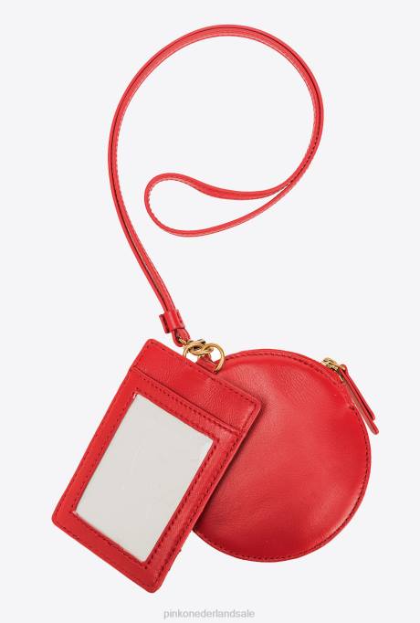 microlove-zakjes | L4881251 nekzakken met chevronmotief Pinko granaat rood-antiek goud