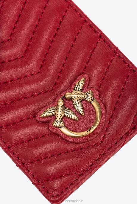 microlove-zakjes | L4881251 nekzakken met chevronmotief Pinko granaat rood-antiek goud